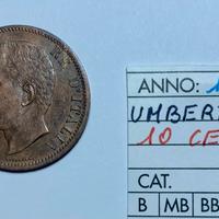 Mineta 10 Centesimi 1894 "Umberto I"