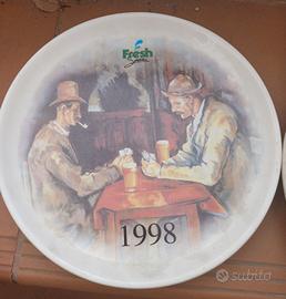 Piatto decorativo ceramica "Giocatori di carte"