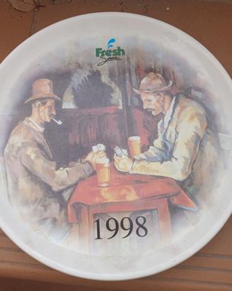 Piatto decorativo ceramica "Giocatori di carte"