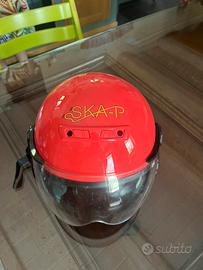 Casco da vespa ska-p rosso da bambino
