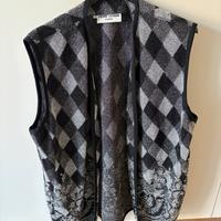 Gilet glitter a scacchi