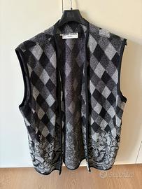 Gilet glitter a scacchi