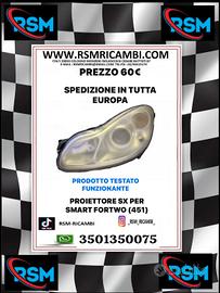 PROIETTORE DSINISTRO SMART FORTWO