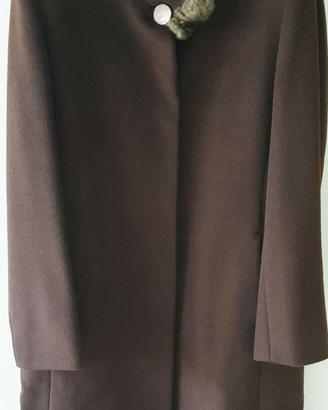 Cappotto con collo in cincillà