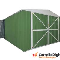 Box auto in Acciaio lamiera 360x514cm 18mq verde