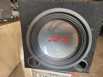 subwoofer alpine r15 nero 800 watt