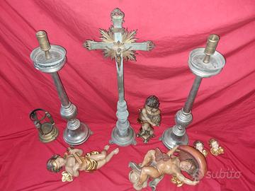 vari d’epoca candelabri portaceri,sculture ecc