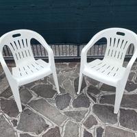 sedie plastica 9 pezzi