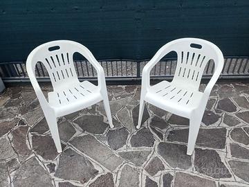 sedie plastica 9 pezzi