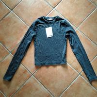 Maglia di cotone corta  a maniche lunghe taglia M