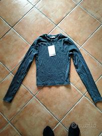 Maglia di cotone corta  a maniche lunghe taglia M