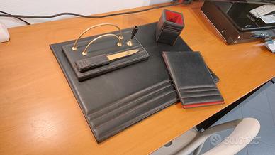 Set accessori scrivania in pelle