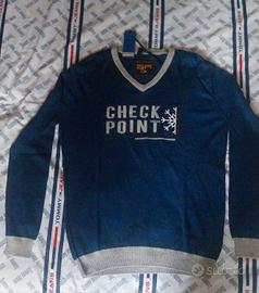 Maglione uomo scollo a V misto cashmere 