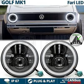 FARI LED 7 Pollici VOLKSWAGEN GOLF 1 Angel Eyes