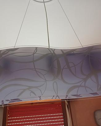 lampadario a tre luci,glicine bianco