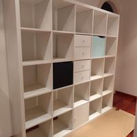 IKEA KALLAX 5x5 bianca con ante e cassetti