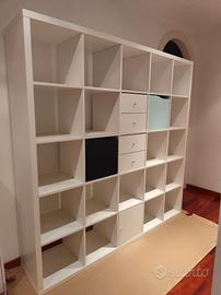 IKEA KALLAX 5x5 bianca con ante e cassetti