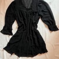 Abito Zara in stile romantico nero