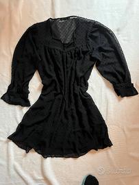 Abito Zara in stile romantico nero