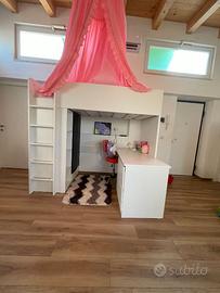 IKEA SMASTAD LETTO A SOPPALCO BIANCO
