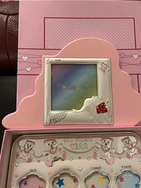 Scatola con portafoto argento per   bambina