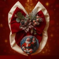 Fiocco Natalizio con Decorazioni Artigianali