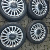 4 cerchi in lega fiat 500 con gomme 185.55.15