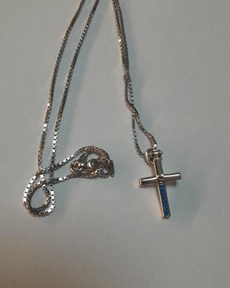 Collana Comete Gioielli in Argento 925 con Croce e