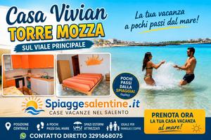 A SOLI 100MT MARE Torre Mozza SABBIA 2-8 AGOSTO