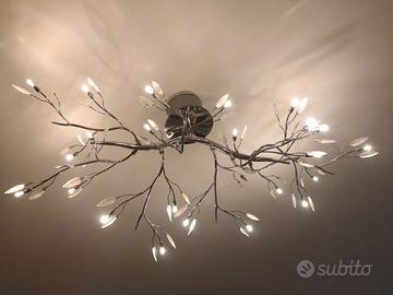 Lampadario Inspire Willow acciaio 24 faretti