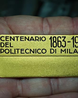 Distintivo Politecnico Milano 1963 100° 1863 Raro
