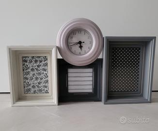 portafoto con orologio 