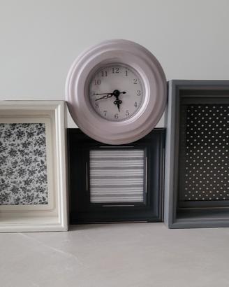 portafoto con orologio 