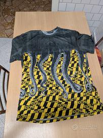 Octopus T-Shirt Uomo L Nero Giallo 