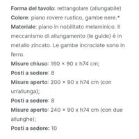 Tavolo allungabile