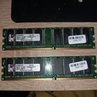  2x Kingston RAM 400 1gb kvr 400x64c3a/1g