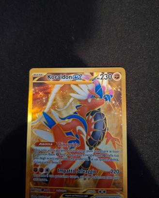 Carta Pokemon Koraidon ex GOLD edizione italiana