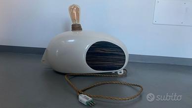 Lampada vintage serbatoio Gilera color panna