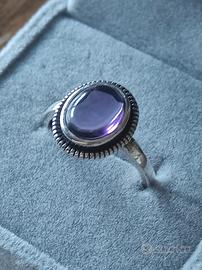 Anello Viola in Argento S925 – 18,1 mm – Nuovo