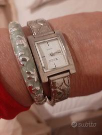 orologio con bracciale argento 