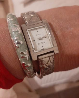 orologio con bracciale argento 