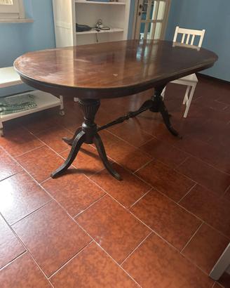 Tavolo ovale palissandro stile inglese