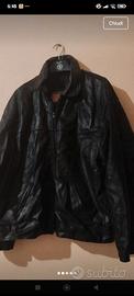 giubbotto vera pelle nera tg Xl