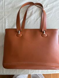 Borsa a spalla in pelle colore cuoio