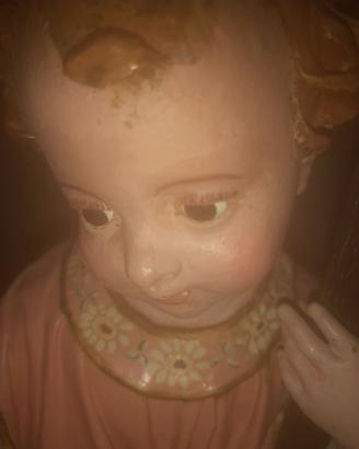 Antica statua di Gesù bambino '900