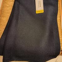 sciarpa nuova 2 metri x40 cm. blu navy 