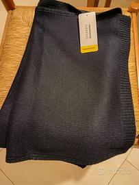 sciarpa nuova 2 metri x40 cm. blu navy 