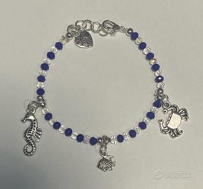 BRACCIALE CON CHARMS MARINI FATTO A MANO