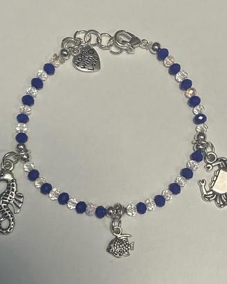 BRACCIALE CON CHARMS MARINI FATTO A MANO