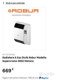 Radiatori a gas stufa  robur